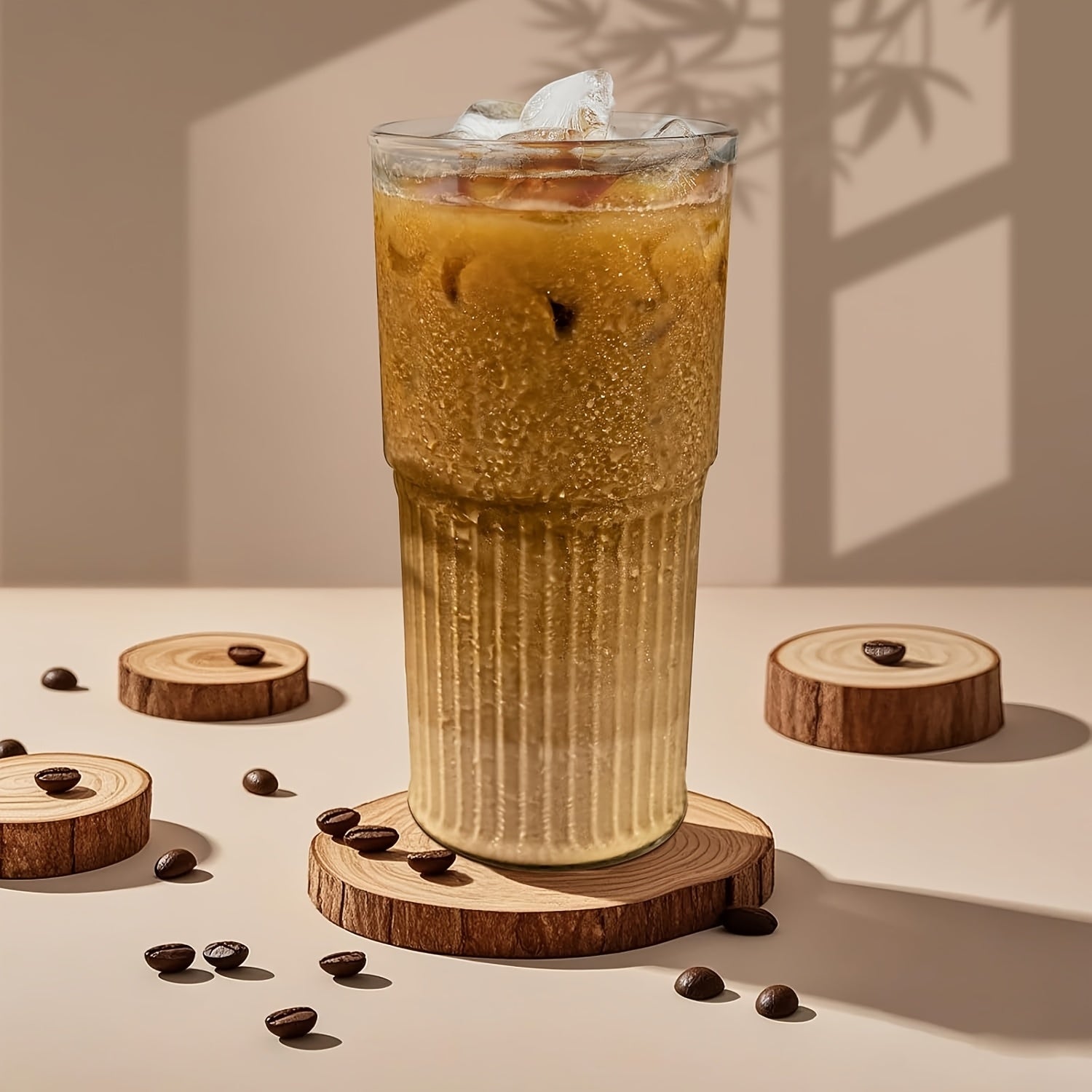 4-Pack High Borosilicate Glass Cup Set With Lids And Straws - 20oz Reusable Iced Coffee Glasses For Juice, Milk, Tea - Durable Drinkware For Home And Gift Use