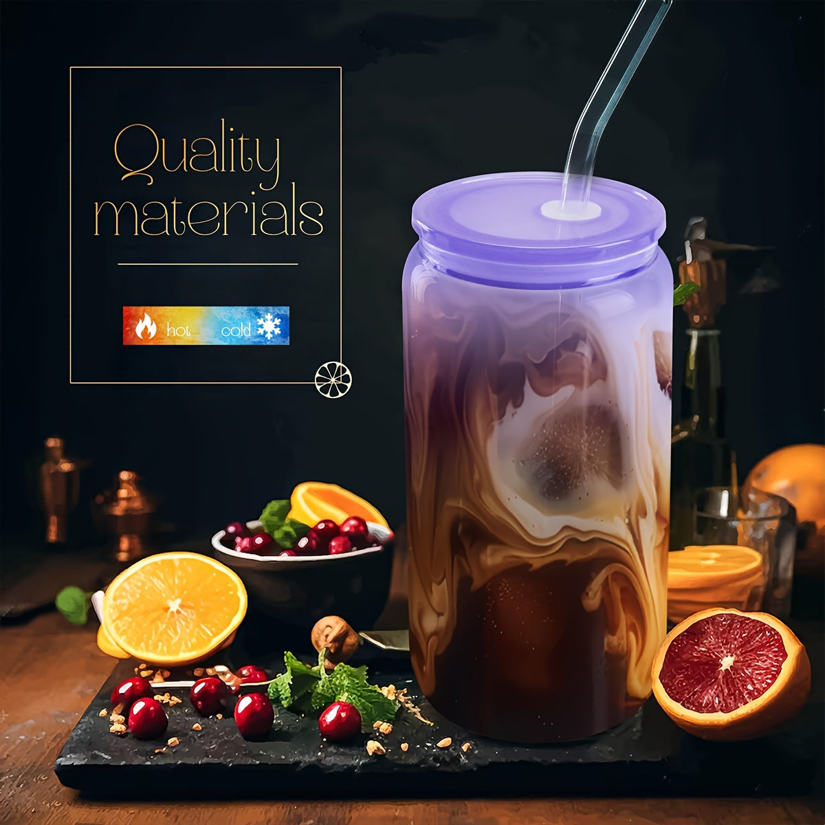 12 Packs 16 Oz Glass Cups With Acrylic Lids And Straws Can Shaped Glass Iced Coffee Cups With Lids, Gradient Drinking Glasses Cute Tumbler Cup Great For Smoothie Soda Boba Tea Cocktail Beer Gift