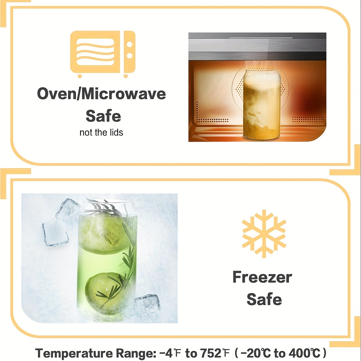 12pcs Glass Set, 16oz Iced Coffee Mug with Bamboo Lid And Glass Straw - Canister Shaped Clear Glass Drink Cups for Smoothies, Boba Tea, Whiskey, And Water In A Cute Non-tipping Glass - 4 Cleaning Brushes.